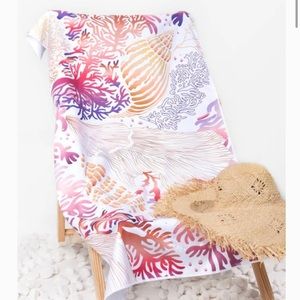 Lilac Dreams Ocean Print Beach Blanket
